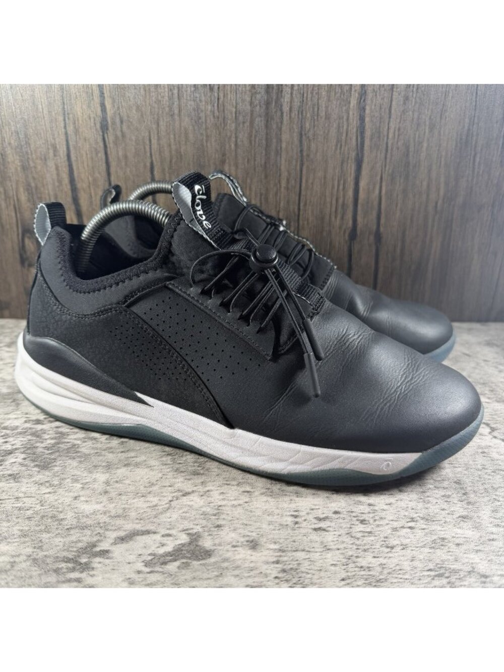 Clove Classic Healthcare Nursing Shoes Black White Sneakers Comfort size 10.5